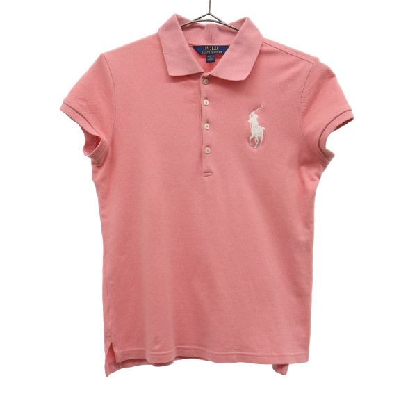 POLO RALPH LAUREN ポロラルフローレン 半袖 ポロシャツ L(12-14) ピンク 鹿の子地