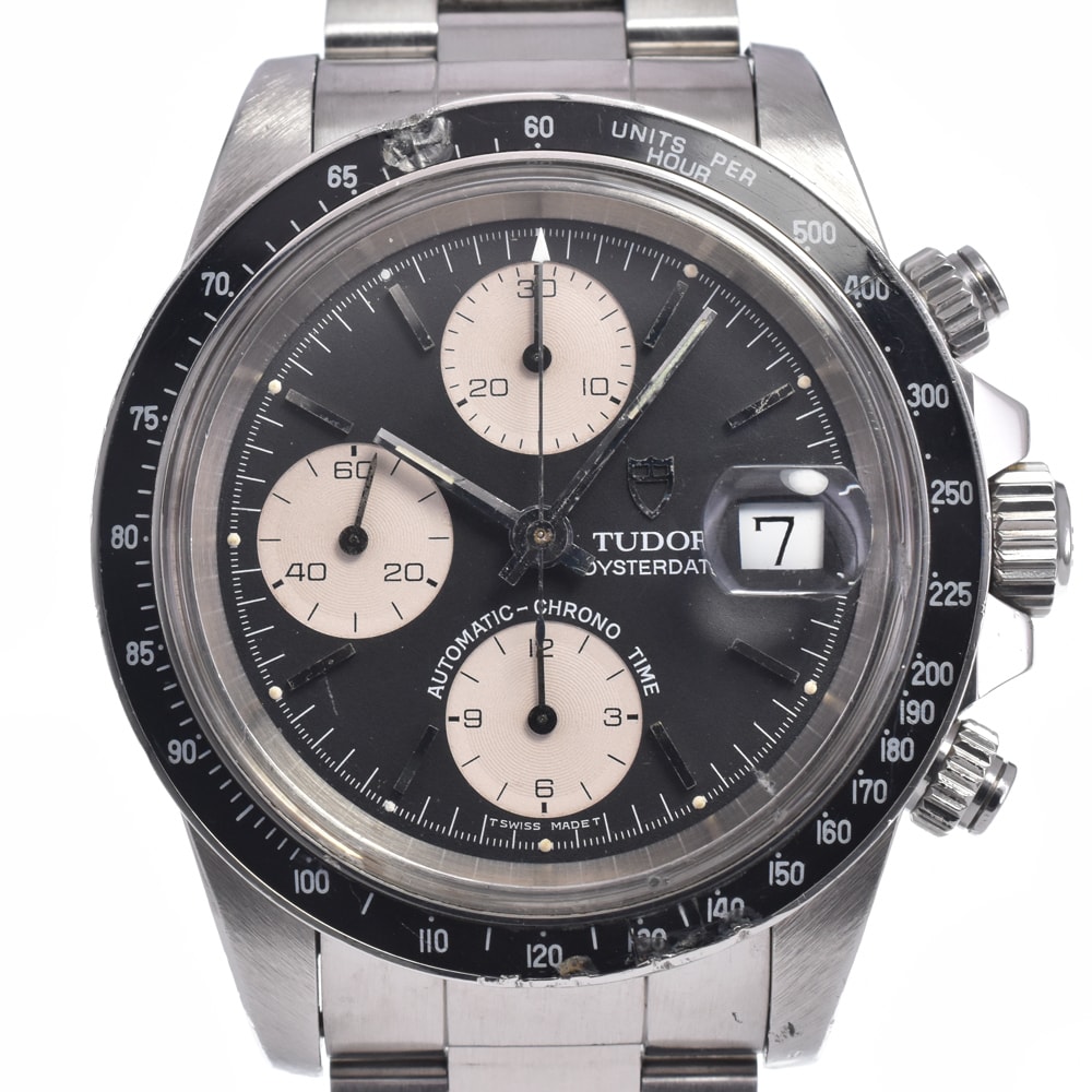 チューダー TUDOR 79160 オイスターデイト クロノタイム Cal.7750 カマボコケース ブラック 自動巻き メンズ 箱・保証書付き K#148083