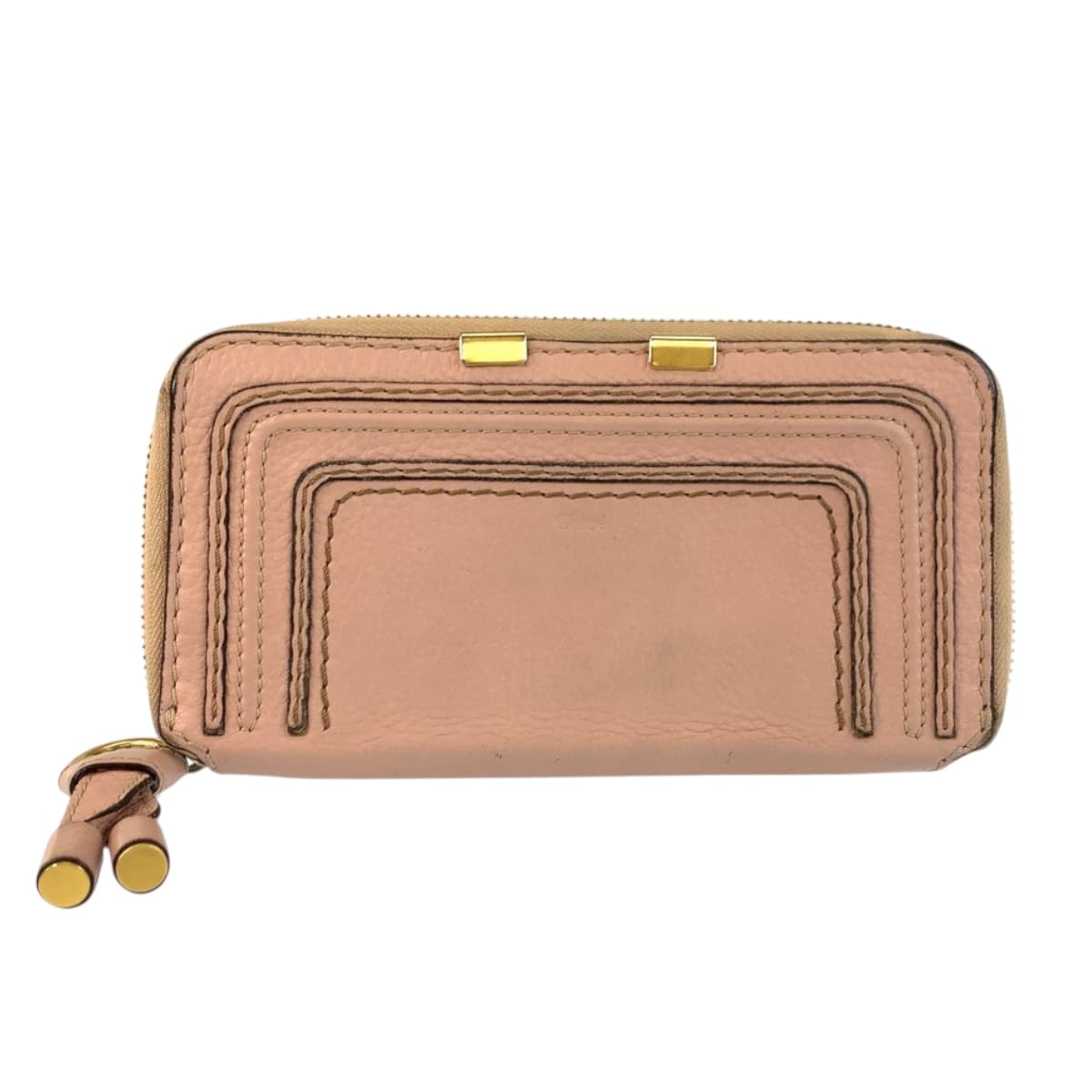 Chloe クロエ マーシー ピンク ゴールド金具 レザー 長財布 ロングウォレット 600418 【中古】