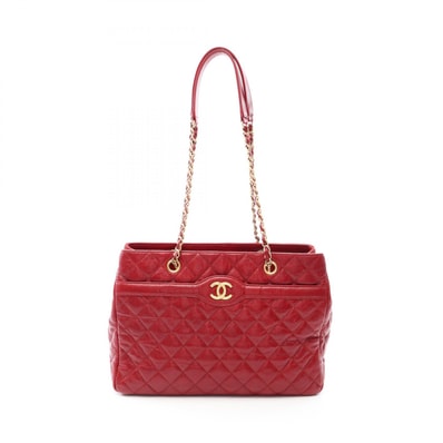 シャネル CHANEL マトラッセ トートバッグ バッグ キャビアスキン(グレインドカーフ) レディース レッド系 【中古】