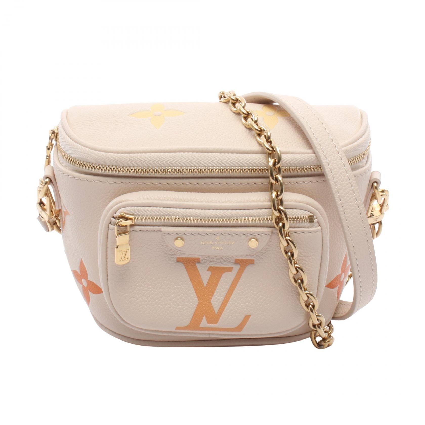 ルイ・ヴィトン LOUIS VUITTON ミニ バムバッグ モノグラムアンプラントバイカラー オレンジマルチ 2WAY ショルダーバッグ バッグ レザー オレンジ レディース アイボリー系 / オレンジ系 / イエロー系 M82208 【中古】