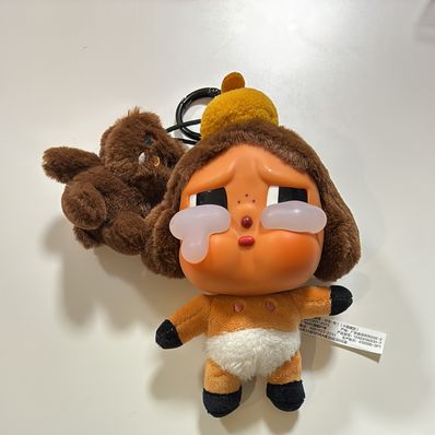 POP MART CRYBABY Crying Again Series Face Plush BABY BROWN (Secret)