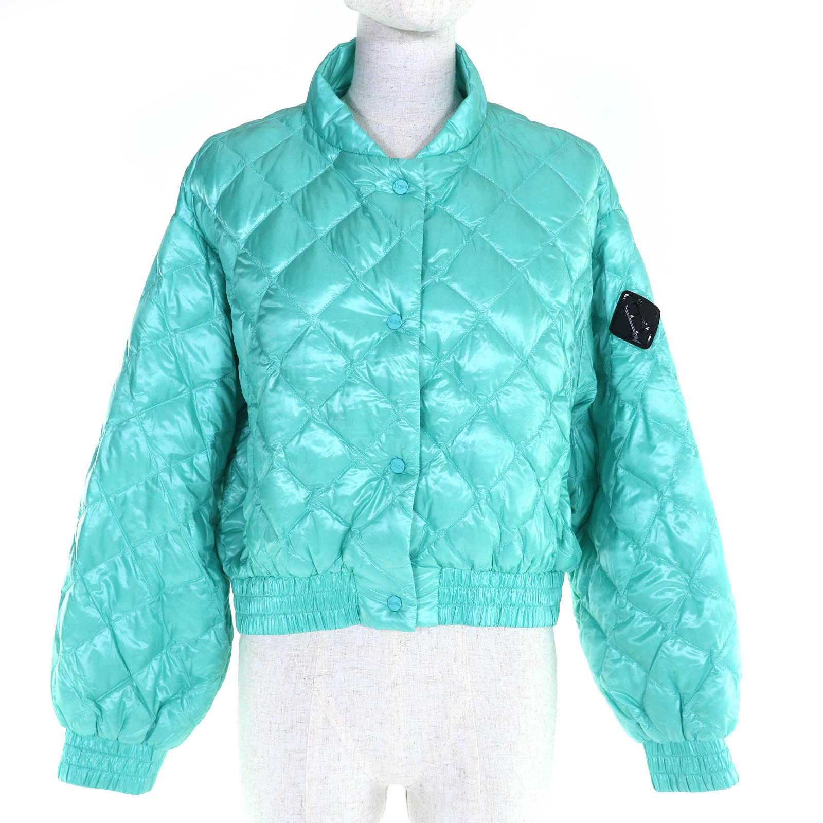 美品 ヘルノ ダウンジャケット グリーン系 レディース 42 PI001875D