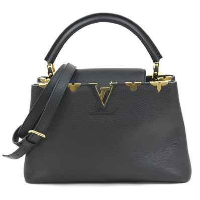 ルイ ヴィトン LOUIS VUITTON ハンドバッグ ショルダーバッグ カプシーヌMM レザー ブラック レディース M54663【中古】 90262k