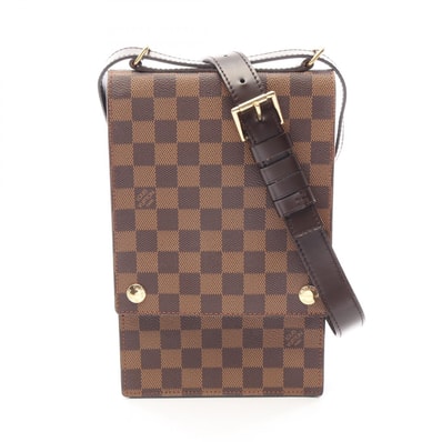 ルイ・ヴィトン LOUIS VUITTON ポートベロー ショルダーバッグ バッグ PVCコーティングキャンバス レザー ダミエ エベヌ レディース ブラウン系 N45271 【中古】
