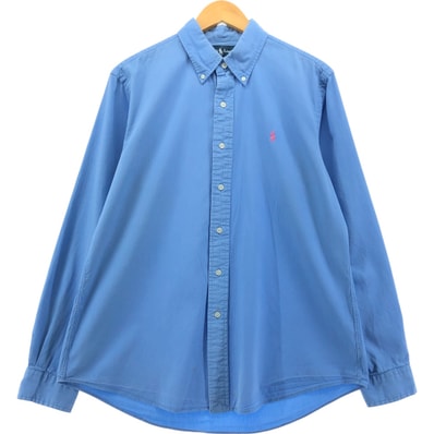 古着 ラルフローレン Ralph Lauren CUSTOM FIT 長袖 ボタンダウンストライプシャツ メンズL相当/eaa508756