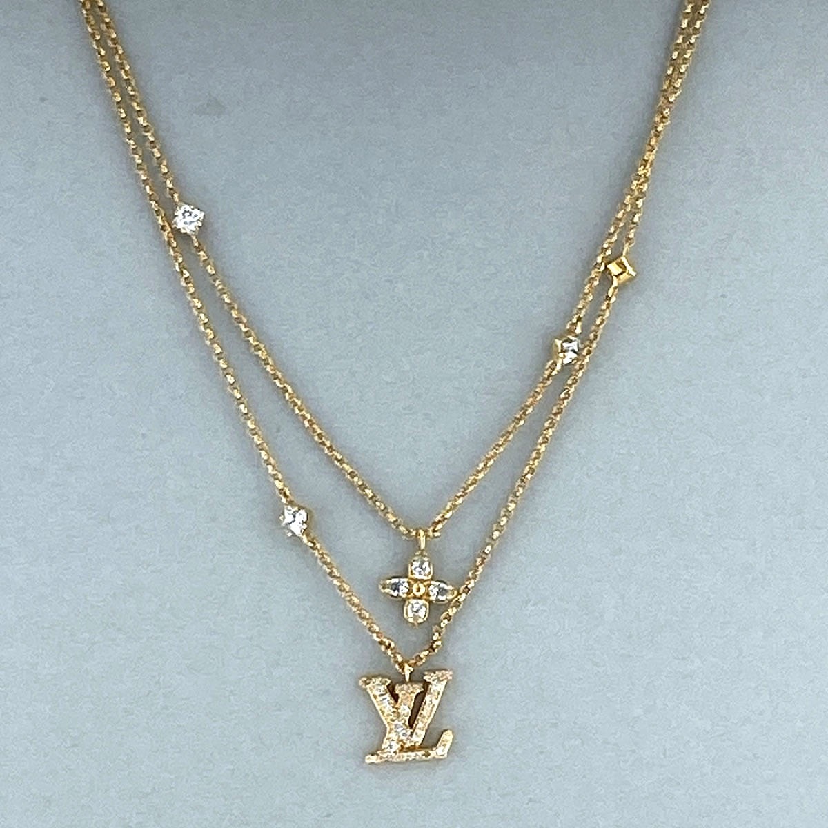 LOUIS VUITTON ルイ・ヴィトン ネックレス レディ LV ネックレス M01845 メタル ゴールド  レディース【中古】