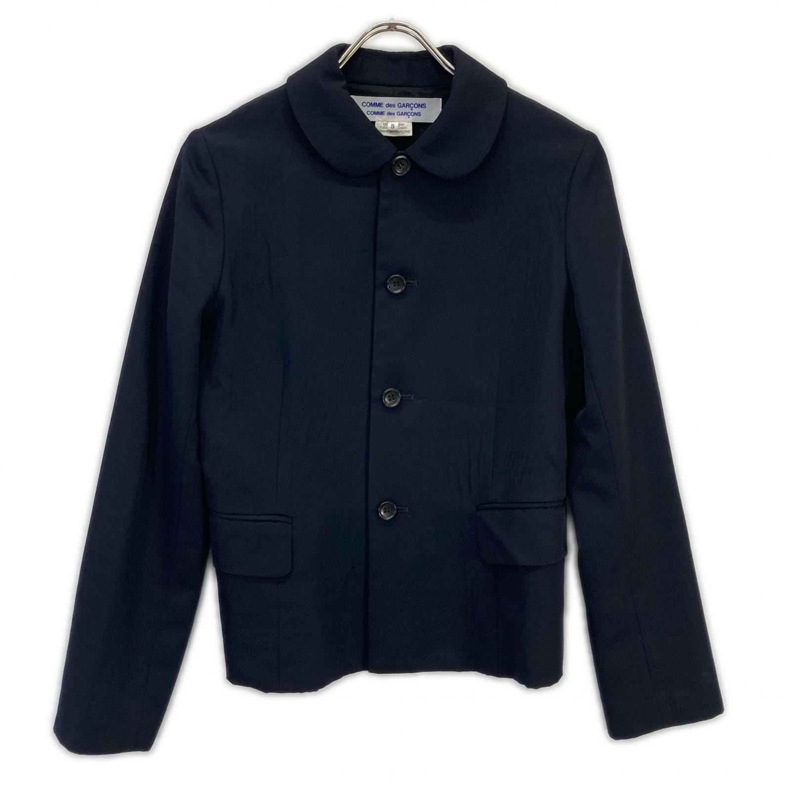 コムデギャルソンコムデギャルソン(コムコム) 13年 RU-J002 ネイビー ウール ジャケット S