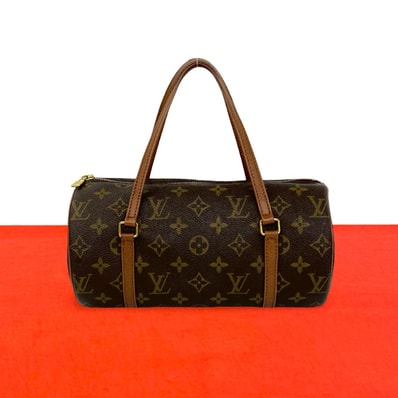 LOUIS VUITTON ルイヴィトン パピヨン 26 モノグラム PVC レザー ハンドバッグ ブラウン
27237