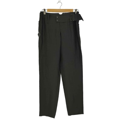 HIGH TWISTED GABARDINE LOW-RISE BELTED PANTS ハイ ツイスト ギャバジン ローライズ ベルト パンツ【1136114844212】