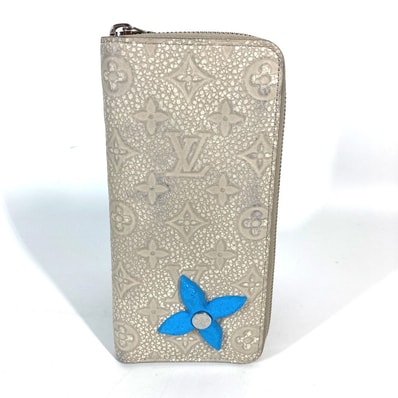 ルイヴィトン LOUIS VUITTON ジッピーウォレット・ヴェルティカル M81573 トリヨン・クライミング ラウンドファスナー 長財布 トリヨンレザー ベージュ