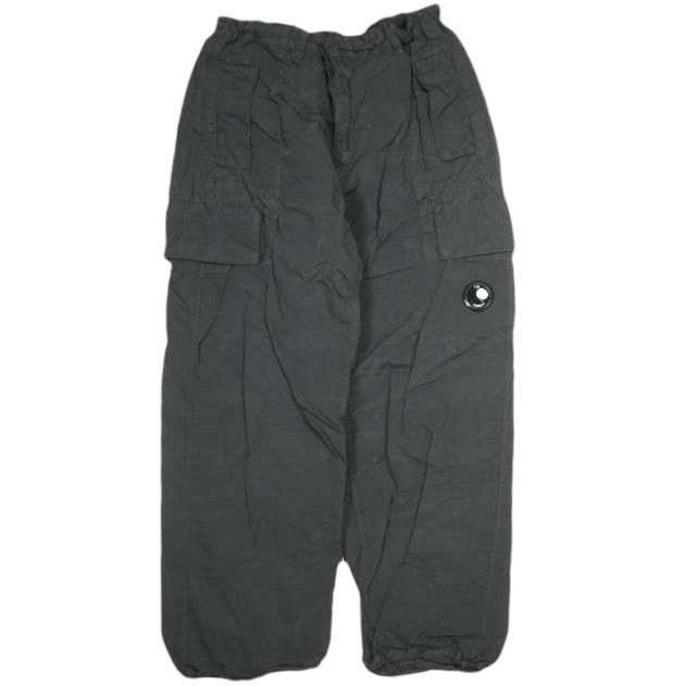 C.P.Company シーピーカンパニー 25SS FLATT NYLON OVERSIZE PANTS ナイロンカーゴパンツ 18CMPA253A-005991G S BLACK 定価66,000円 イージー ボトムス g23981