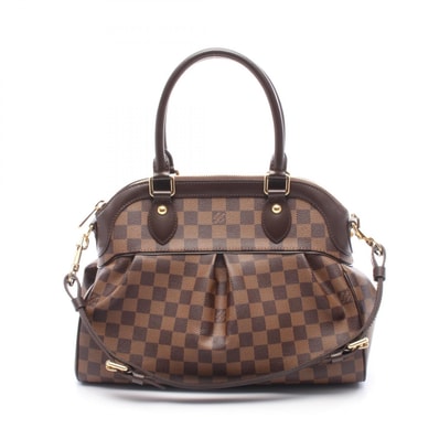 ルイ・ヴィトン LOUIS VUITTON トレヴィPM ダミエエベヌ 2WAY ハンドバッグ バッグ PVCコーティングキャンバス レザー レディース ブラウン系 N51997 【中古】
