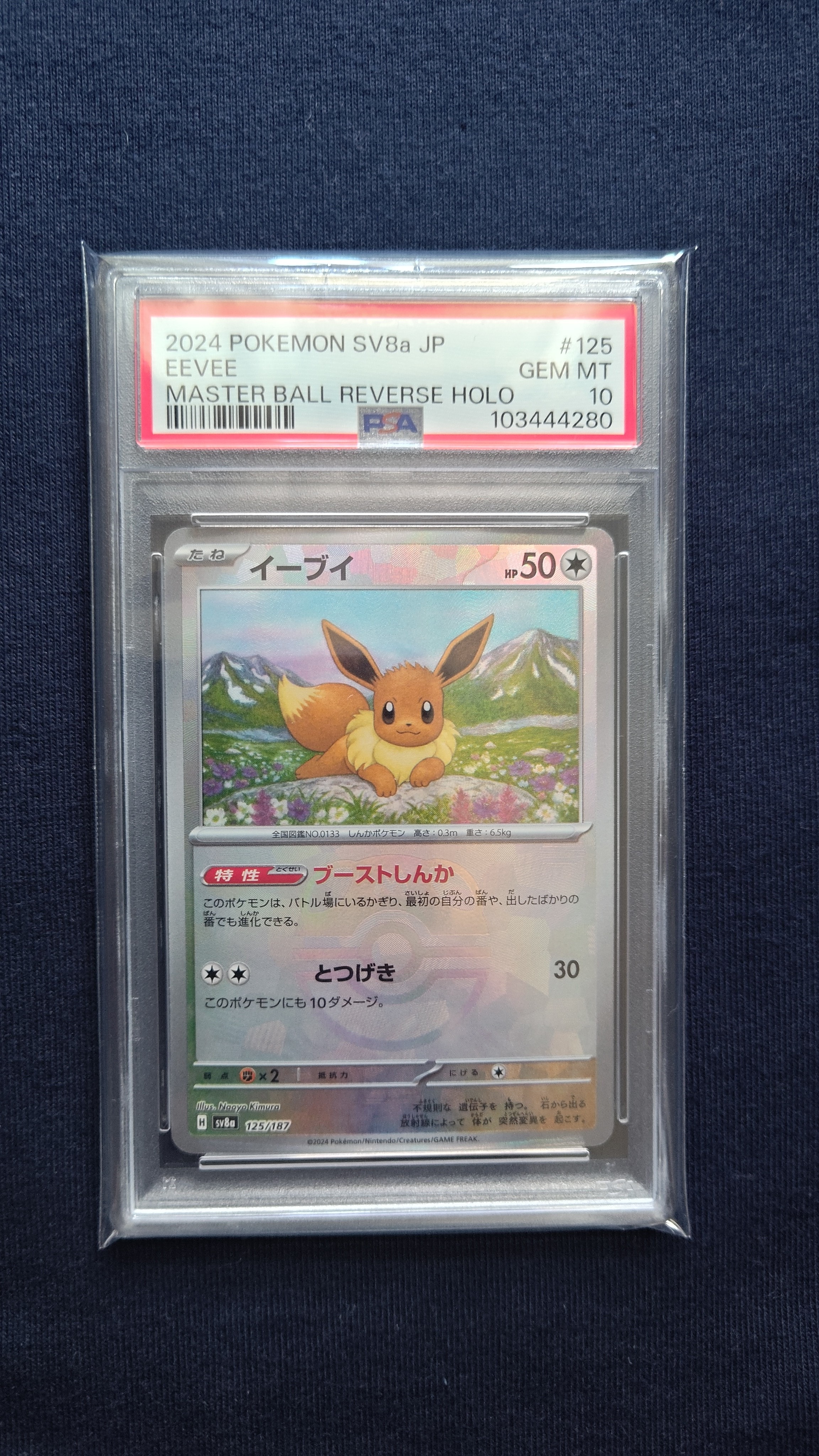 PSA10】イーブイ :マスターボールミラー [SV8a 125/187](ハイクラス