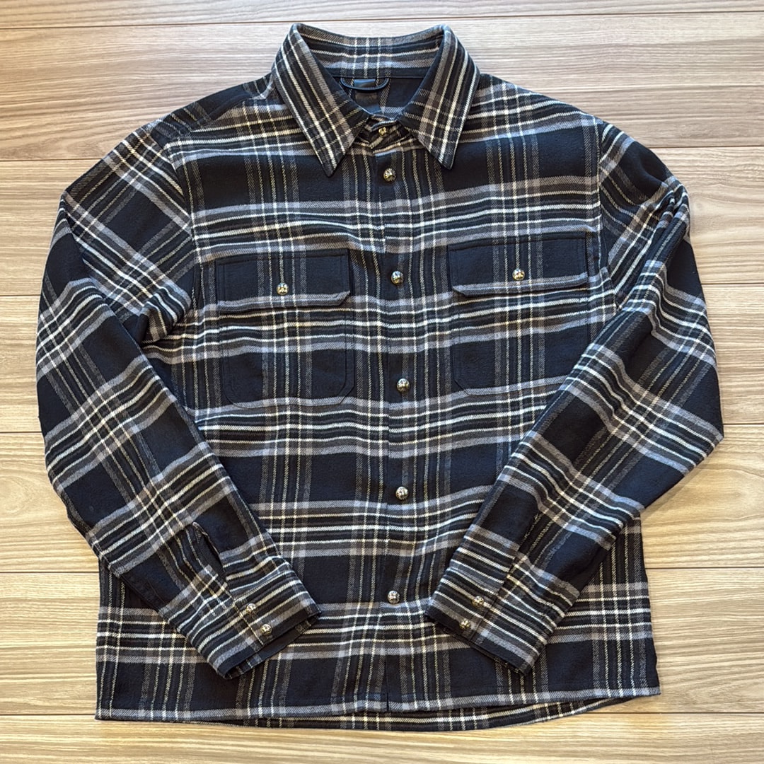A (未使用に近い)】クロムハーツ ワークドッグチェック ロングスリーブ