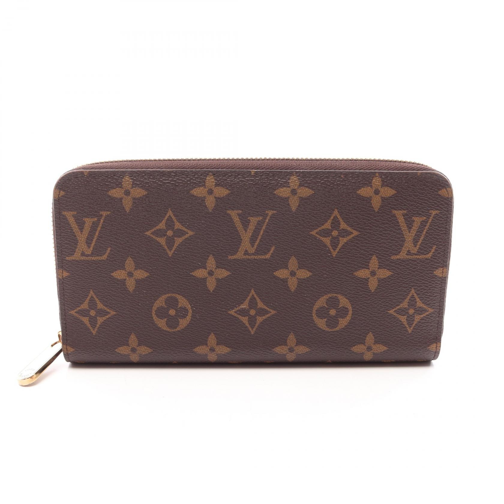 ルイ・ヴィトン LOUIS VUITTON ジッピーウォレット モノグラム コクリコ ラウンド長財布 財布 PVC レッド レディース ブラウン系 / レッド系 M41896 【中古】