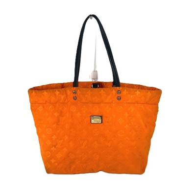 ルイヴィトン LOUIS VUITTON スキューバーMM M92803 クルーズライン 肩掛け トートバッグ カバン ショルダーバッグ マイクロファイバー オレンジ
