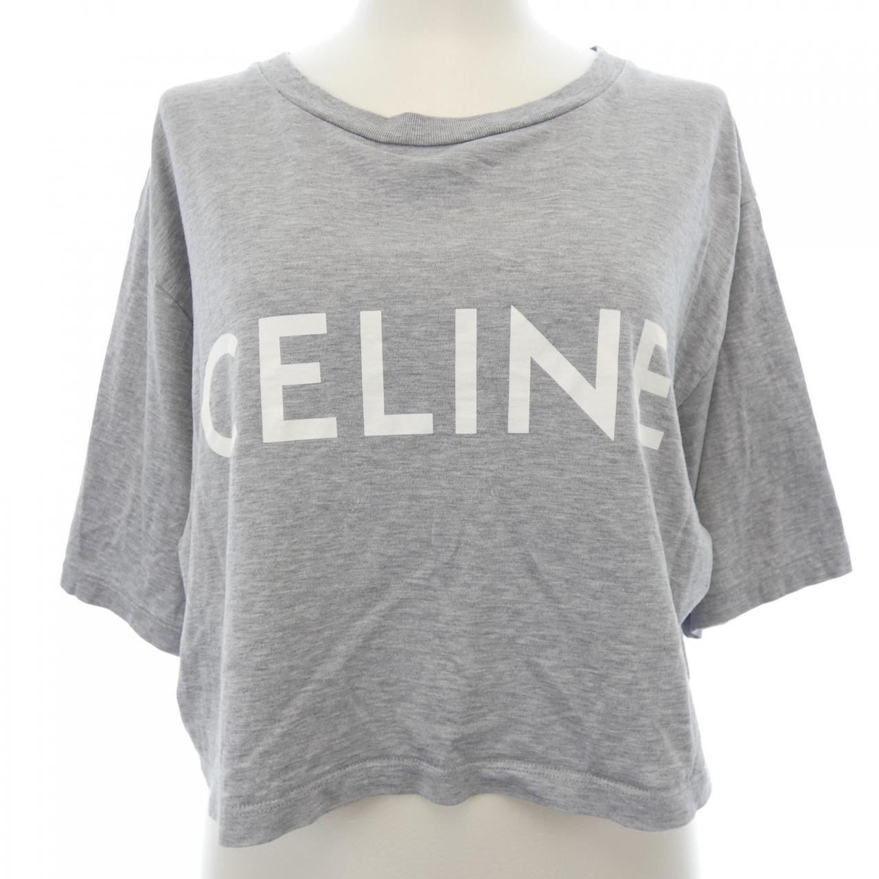 セリーヌ CELINE CELINEプリント クロップドTシャツ 2X761671Q Tシャツ