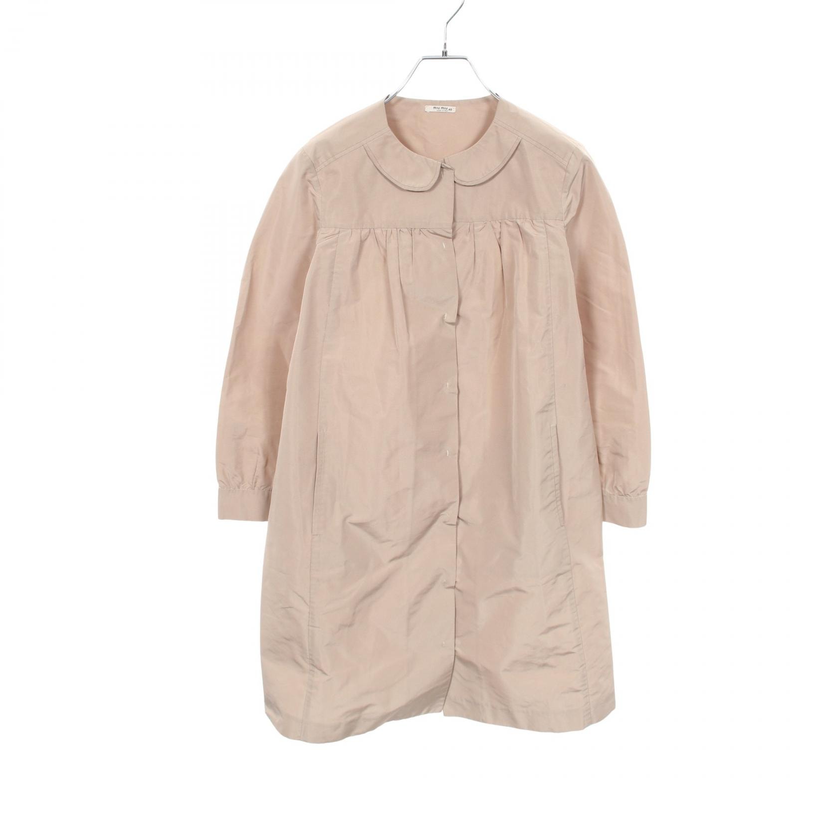 ミュウ ミュウ Miu Miu 衣料品 アウター ポリエステル レディース ベージュ系 【中古】
