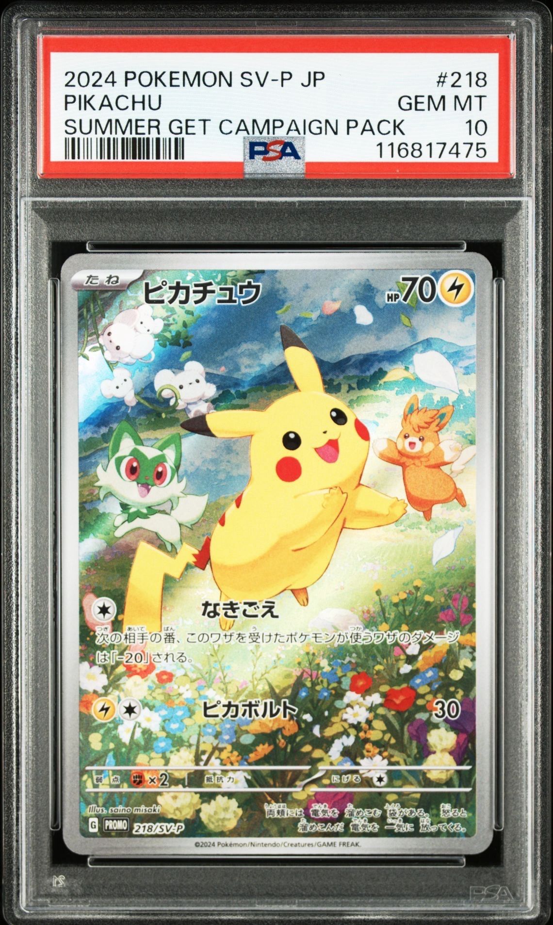ピカチュウ P [SV-P 218](プロモカードパック「ポケカの夏がキタ!プロモカードGetキャンペーン!」)