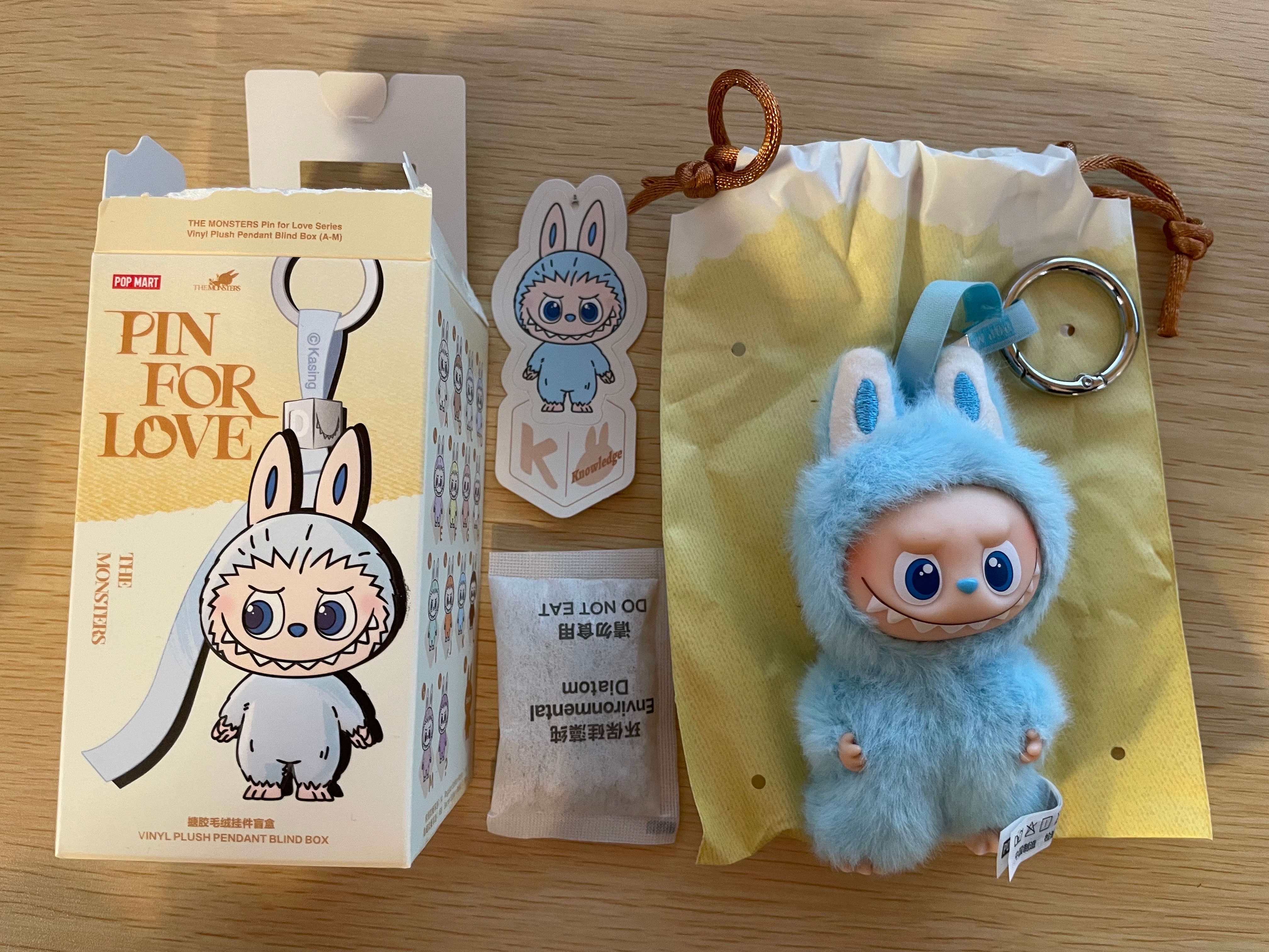 POP MART THE MONSTERS (LABUBU) Pin for Love Series-Vinyl Plush Pendant (A-M) K