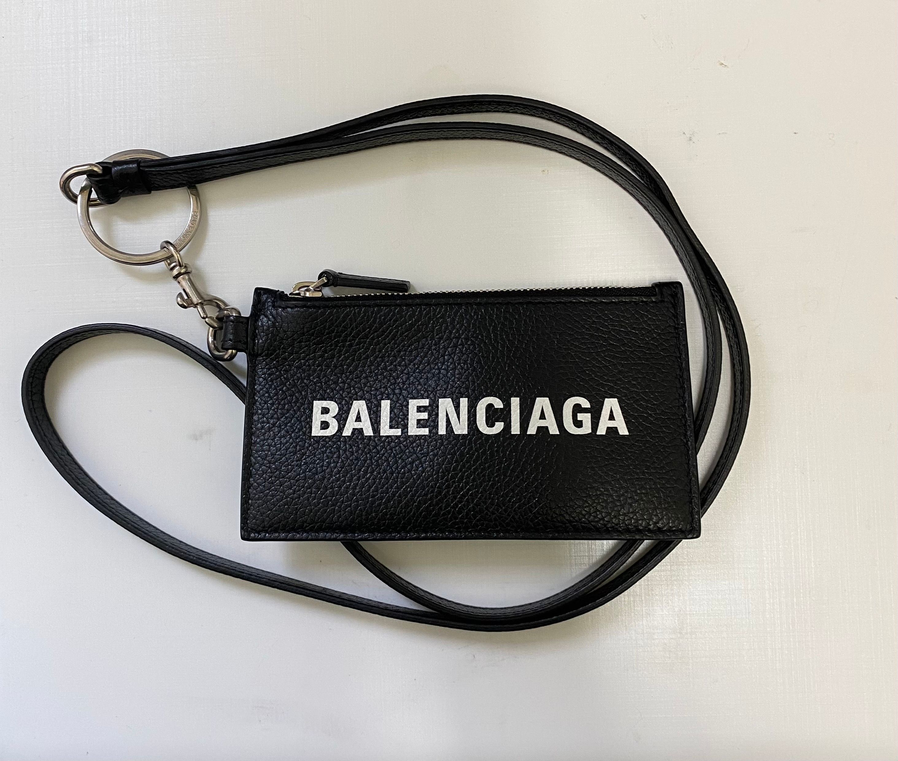 BALENCIAGA Everyday Leather Card Holder "Black"