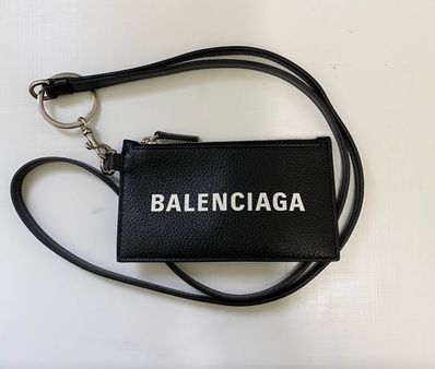 BALENCIAGA Everyday Leather Card Holder "Black"