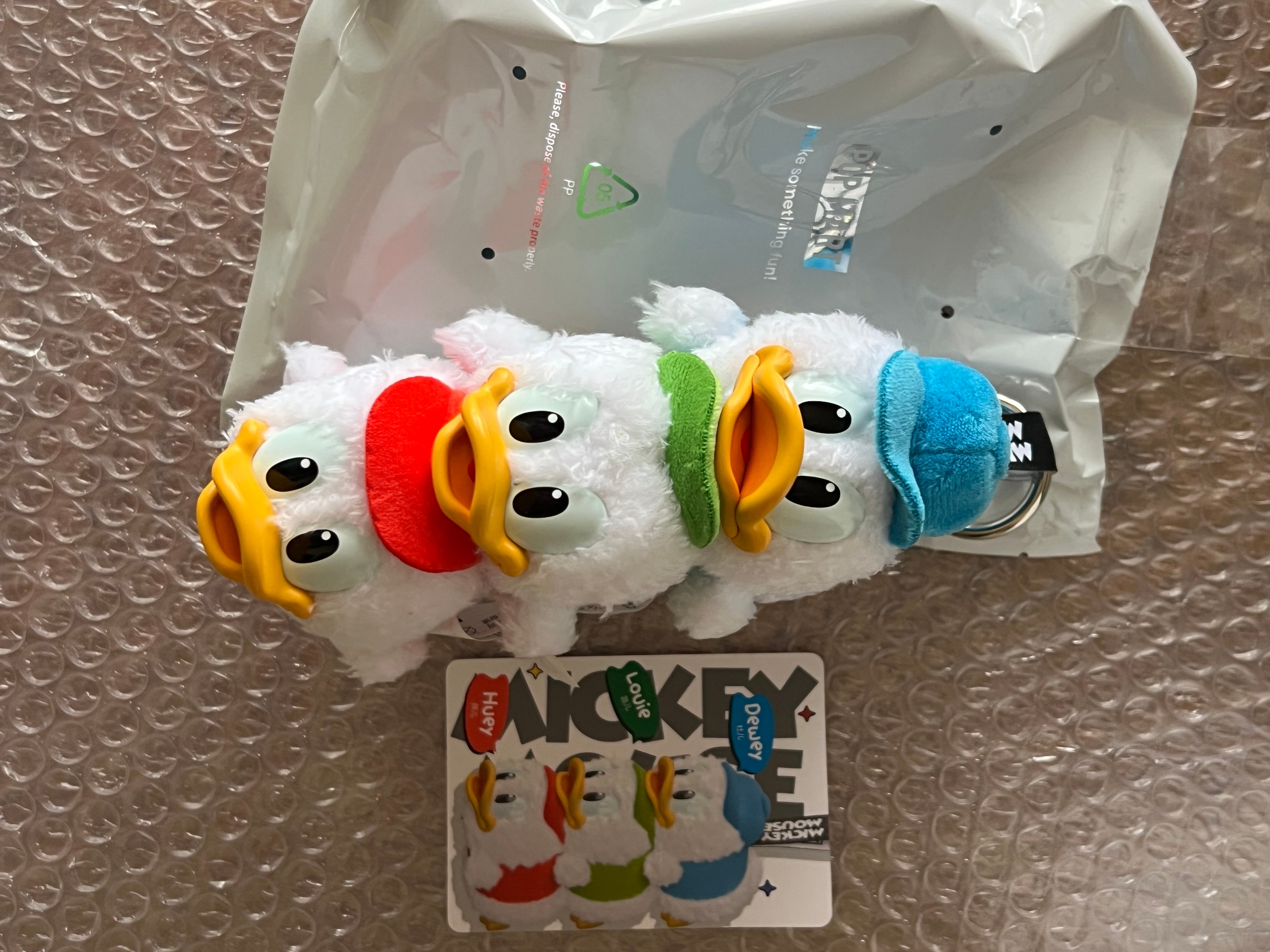 POP MART DISNEY Mickey Family Cute Together Series Plush Keychain Huey, Dewey, and Louie (Secret)