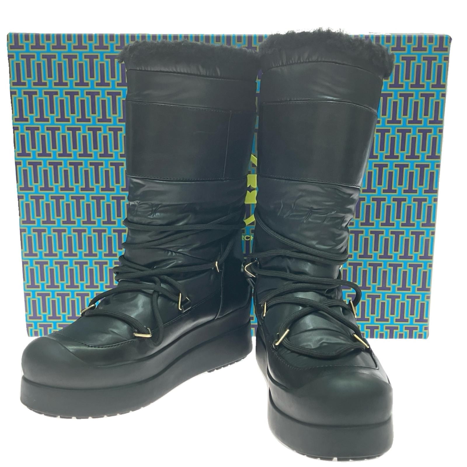 TORY BURCH トリーバーチ Cliff Snow Boots 24.0cm 37847 ブラック