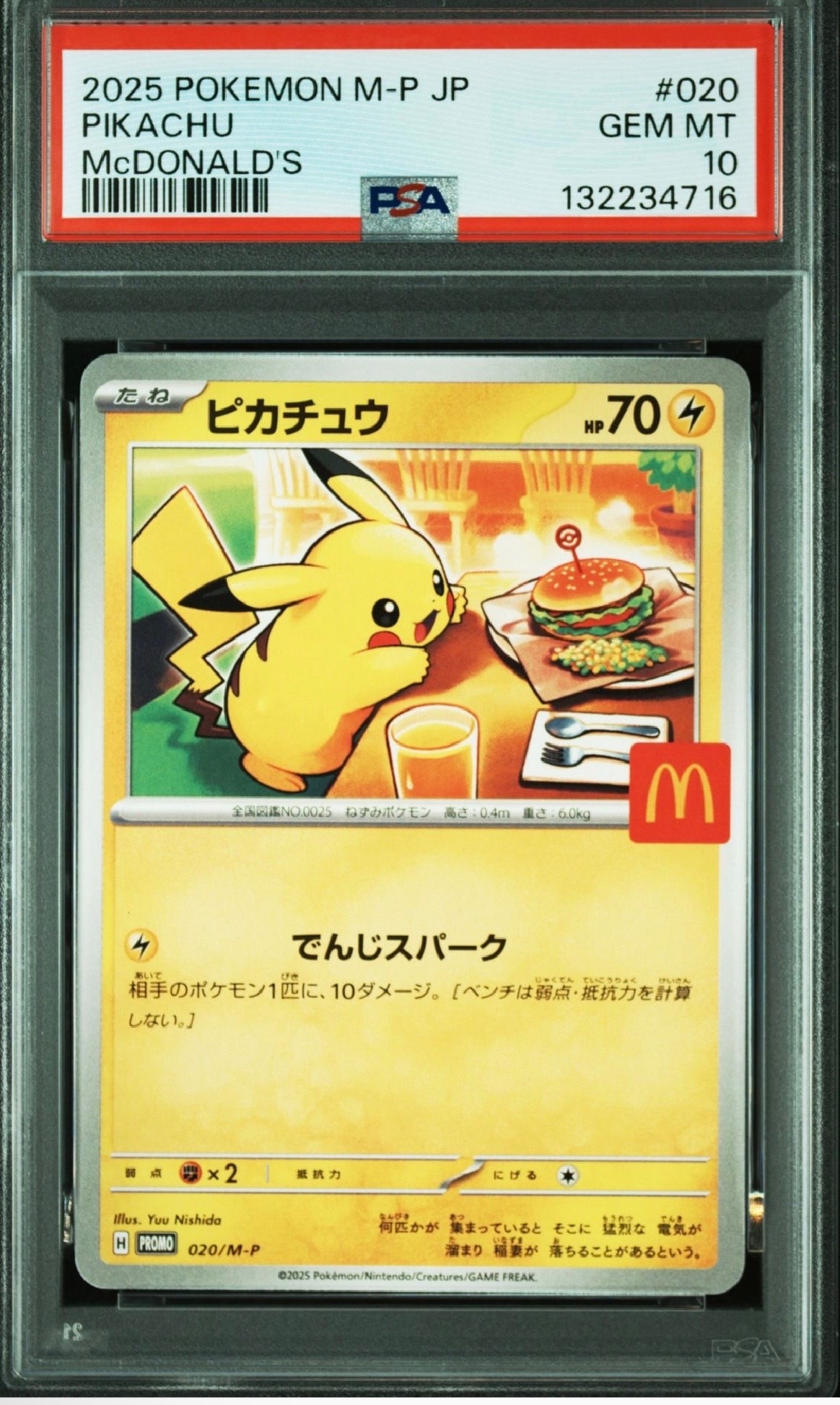 ピカチュウ P [M-P 020](プロモカードパック「マクドナルド ハッピーセット2025」)