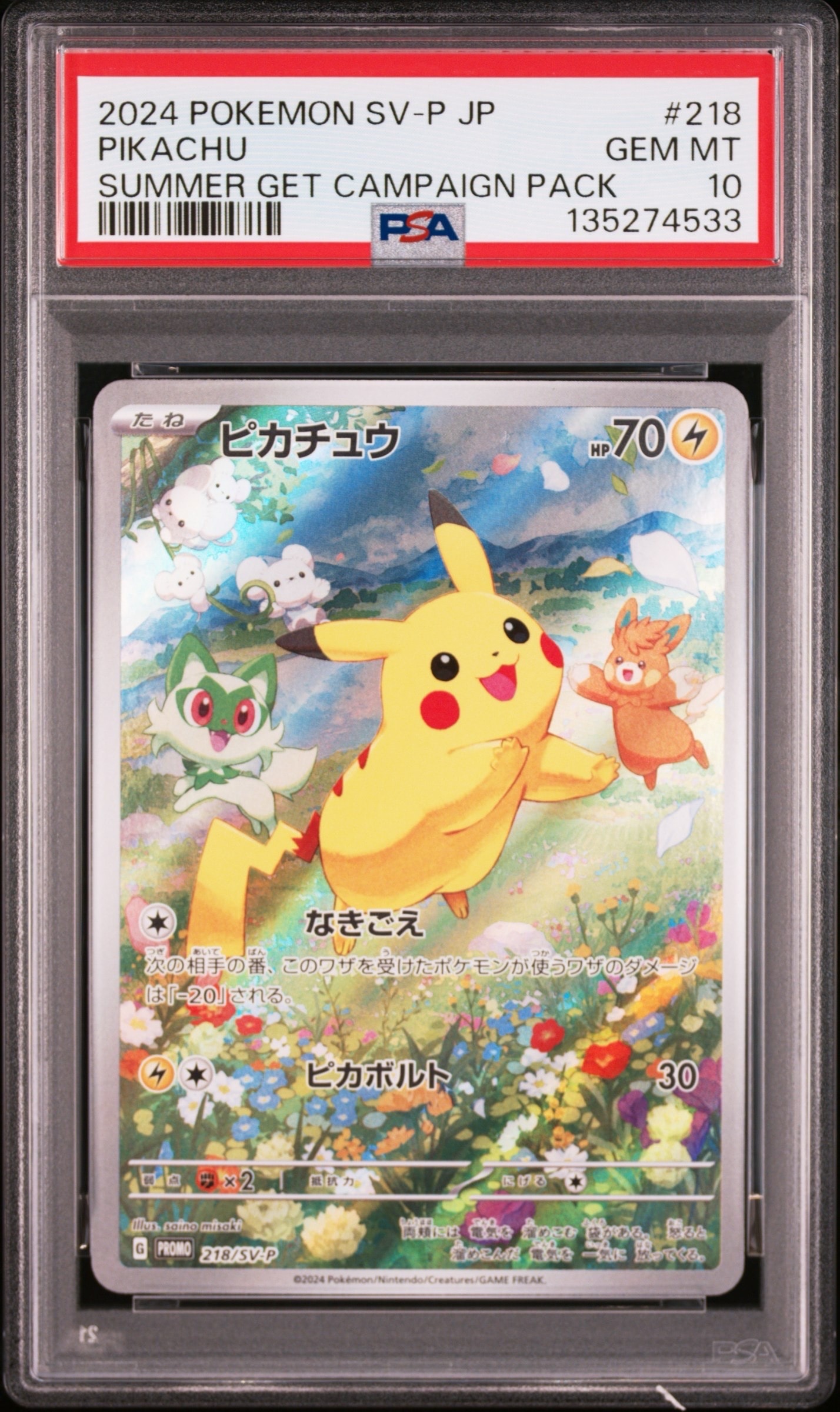 ピカチュウ P [SV-P 218](プロモカードパック「ポケカの夏がキタ!プロモカードGetキャンペーン!」)