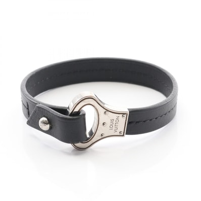 ルイ・ヴィトン LOUIS VUITTON ブラスレ アーカイブ ブレスレット アクセサリー レザー ステンレススチール シルバー メンズ ブラック系 / シルバー系 M6290 【中古】