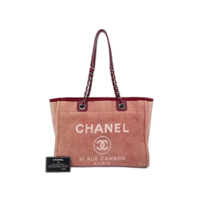 シャネル CHANEL ドーヴィル トートバッグ キャンバス【中古】