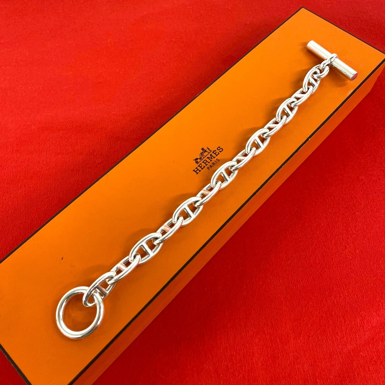 HERMES エルメス シェーヌダンクル GM 13コマ ブレスレット シルバー925 ブレスレット シルバー
 36329