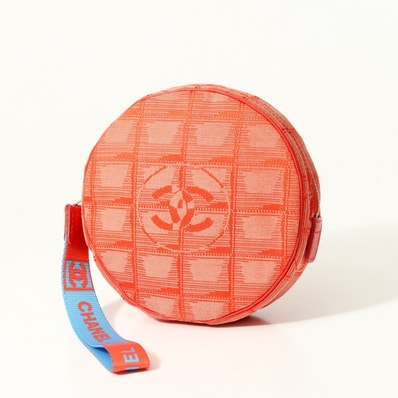 CHANEL シャネル ニュートラベルライン アクセサリーポーチ 丸型 CCロゴ ココマーク フランス製 ブランド古着【中古】20250707/RA5338