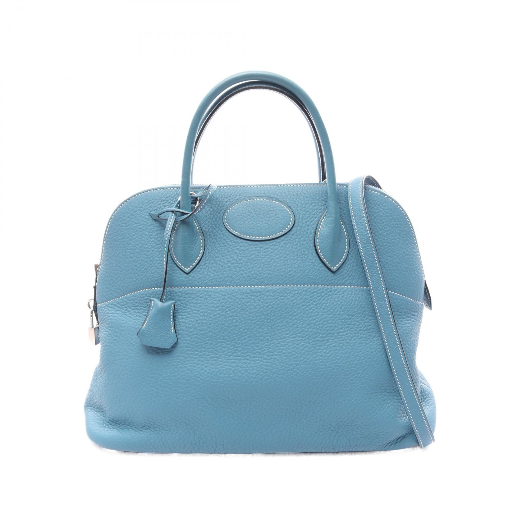 エルメス HERMES ボリード35 ブルージーン 2WAY ハンドバッグ バッグ レザー トリヨンクレマンス ブルージーン □J刻印(2006年製造) レディース ブルー系 【中古】
