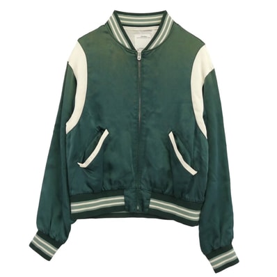 VISVIM ビズビム スタジャン 23SS 0123105013018 DOUGLAS STADIUM JKT サテン スタジアム ジャケット ブルゾン グリーン系 2【中古】
