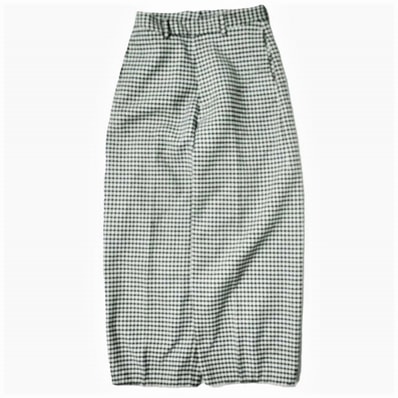 BEAMS BOY ビームスボーイ 19AW ポリエステルレーヨン ハウンドトゥーススラックス 13-23-0092-803 0 ブラック パンツ 千鳥格子 チェック ワイド ボトムス g10609