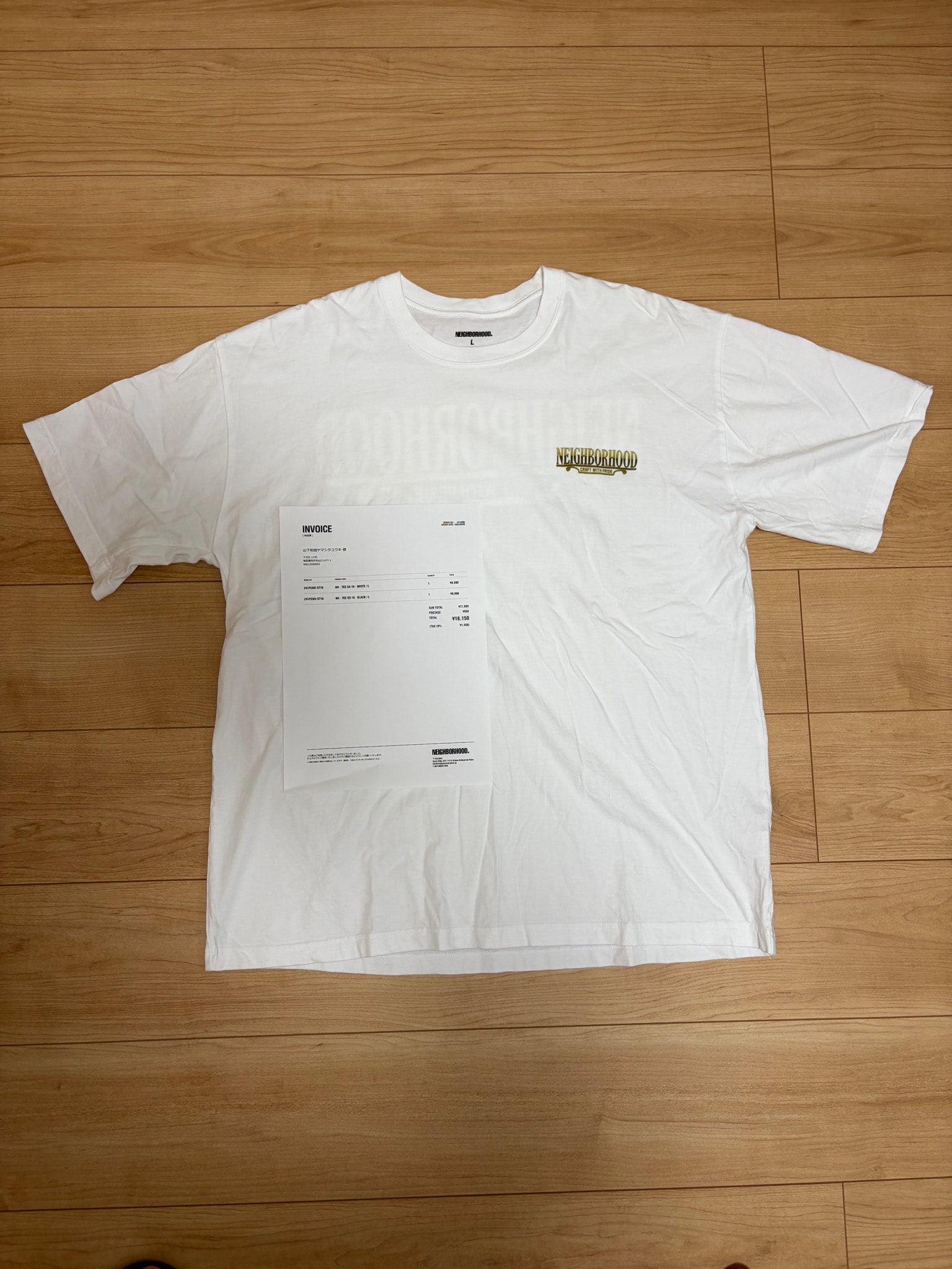 NEIGHBORHOOD NH . Tee SS-16 "White"