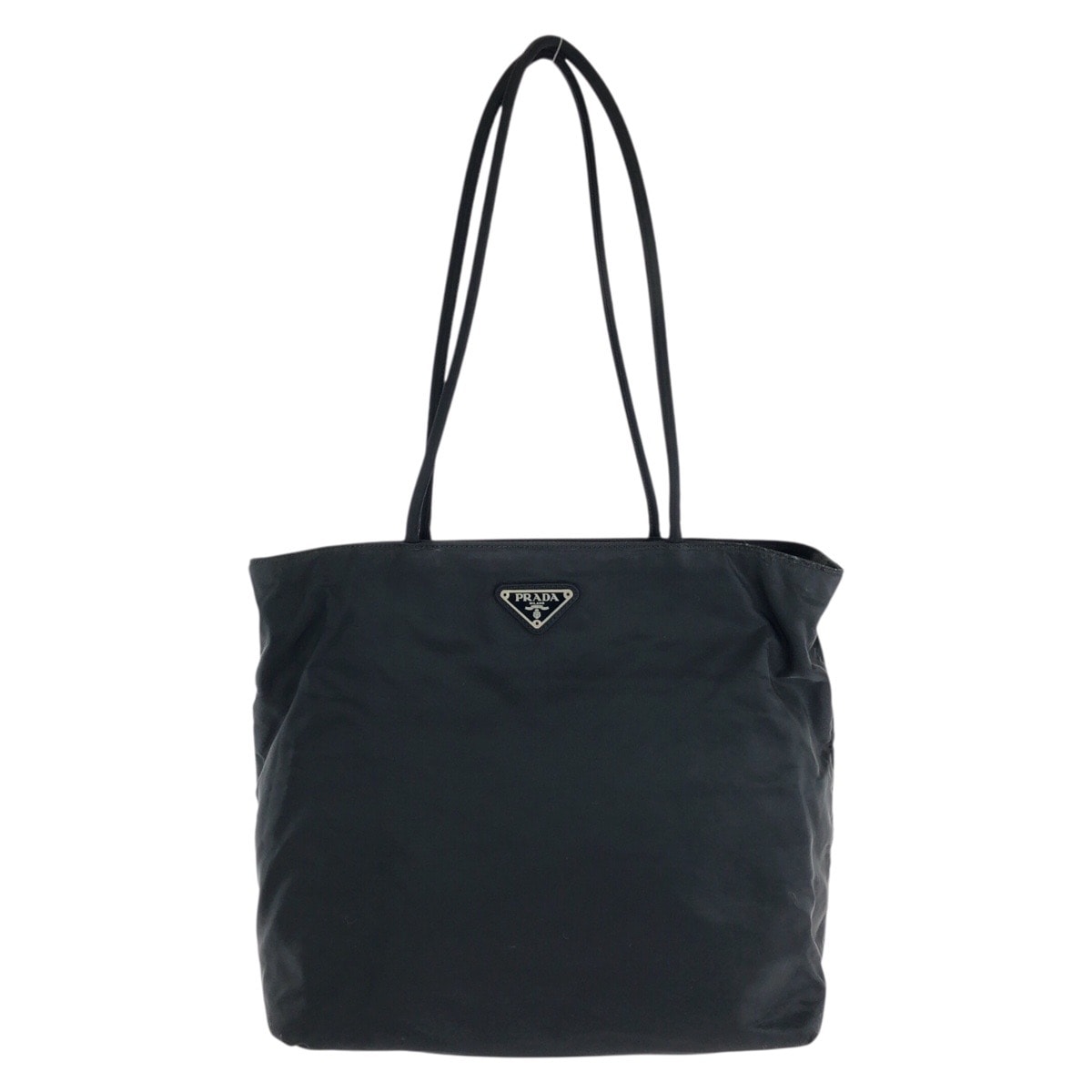 美品 PRADA プラダ テスート 三角ロゴプレート ブラック 黒 シルバー金具 ナイロン トートバッグ ショルダーバッグ 603218 【中古】