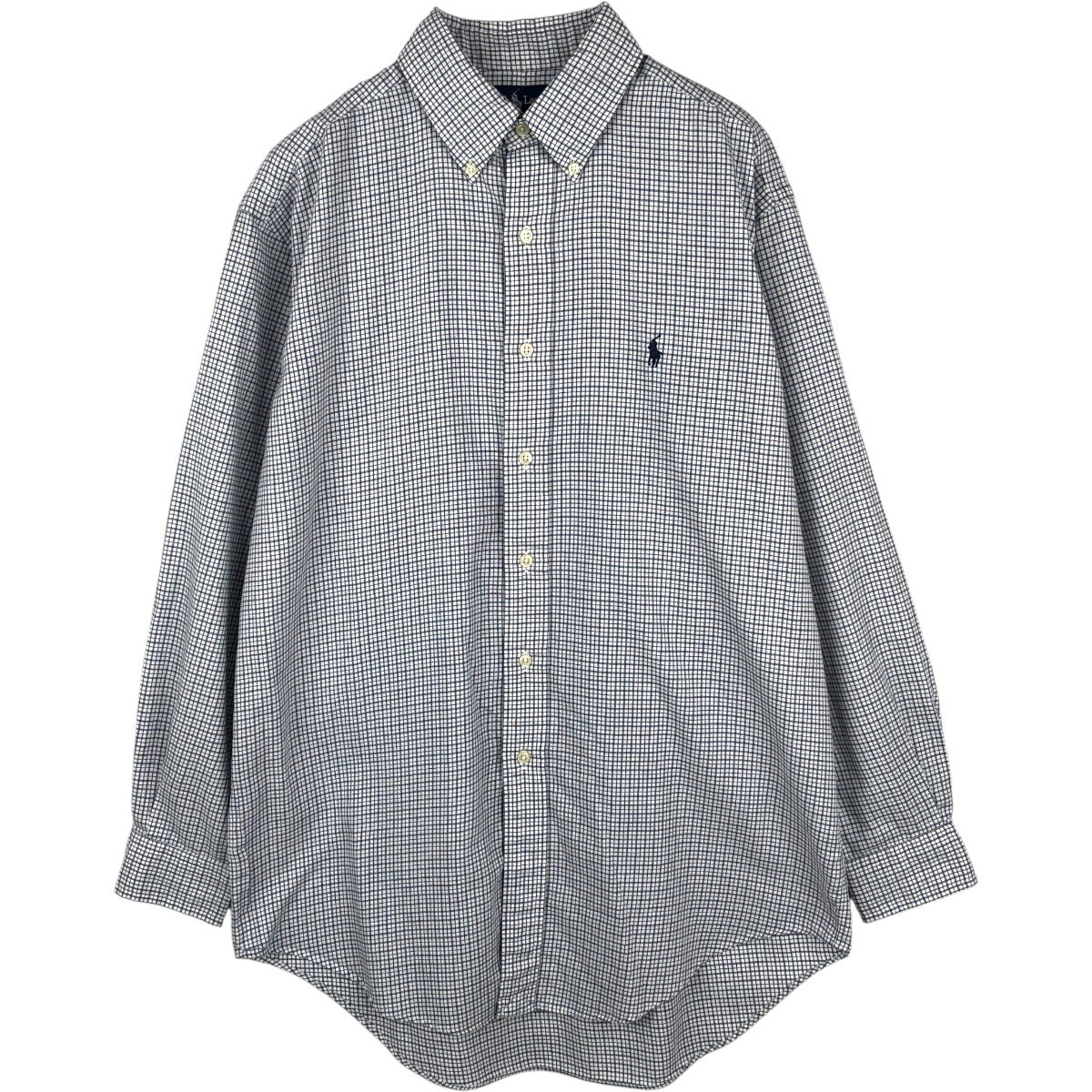 古着 ラルフローレン Ralph Lauren YARMOUTH 長袖 ボタンダウンチェックシャツ メンズM相当/eaa678016