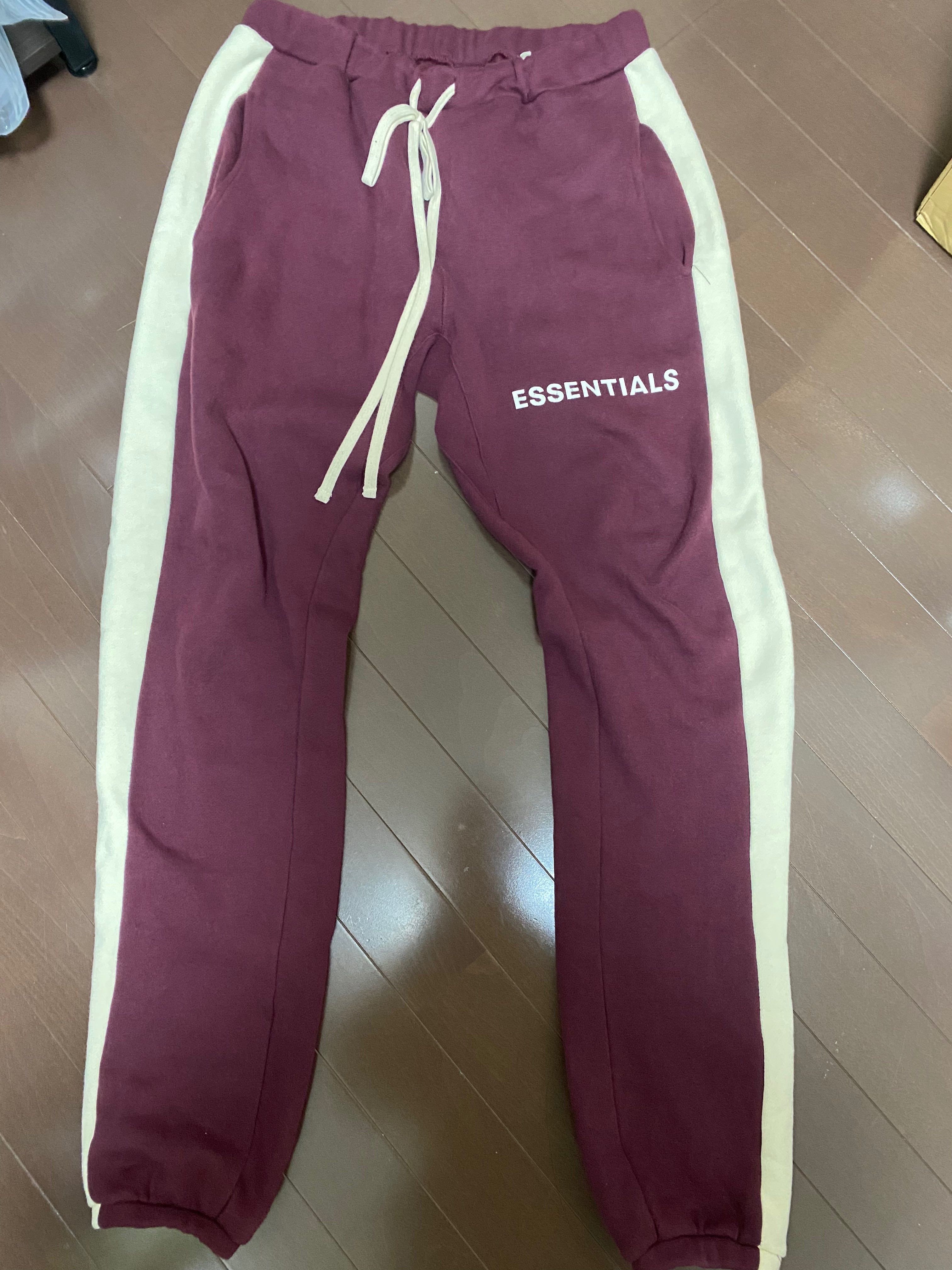 FEAR OF GOD Essentials Side Stripe Sweatpants "Burgundy"