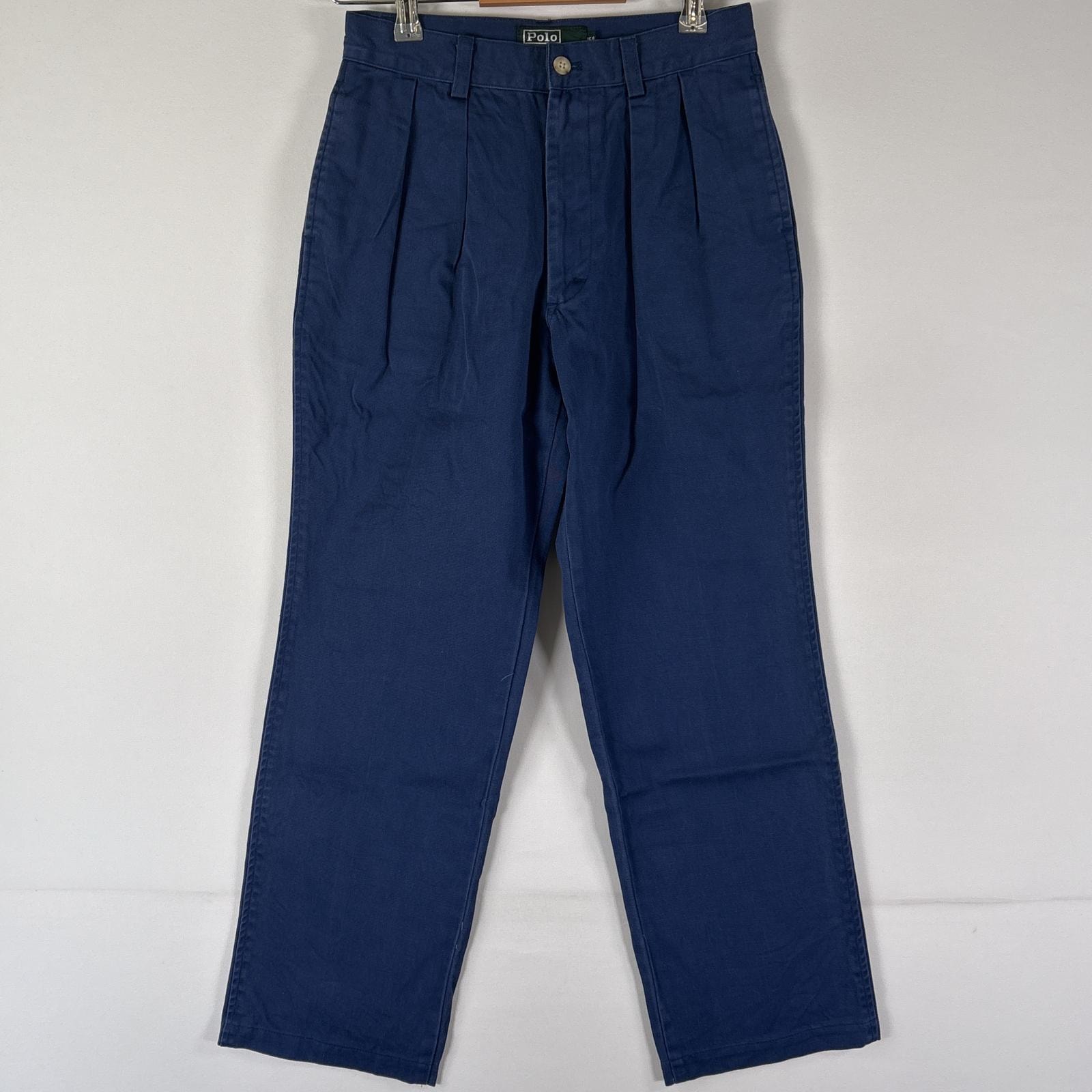 古着 ポロバイラルフローレン Polo by Ralph Lauren チノパンツ 長ズボン ボトムス ポロチノ ワンポイント キッズ 150  ネイビー ボーイズ