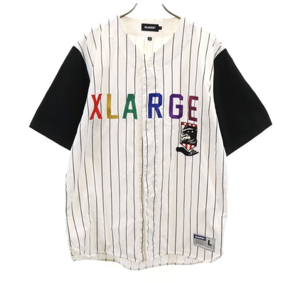 XLARGE エクストララージ 半袖 ベースボール シャツ L ホワイト