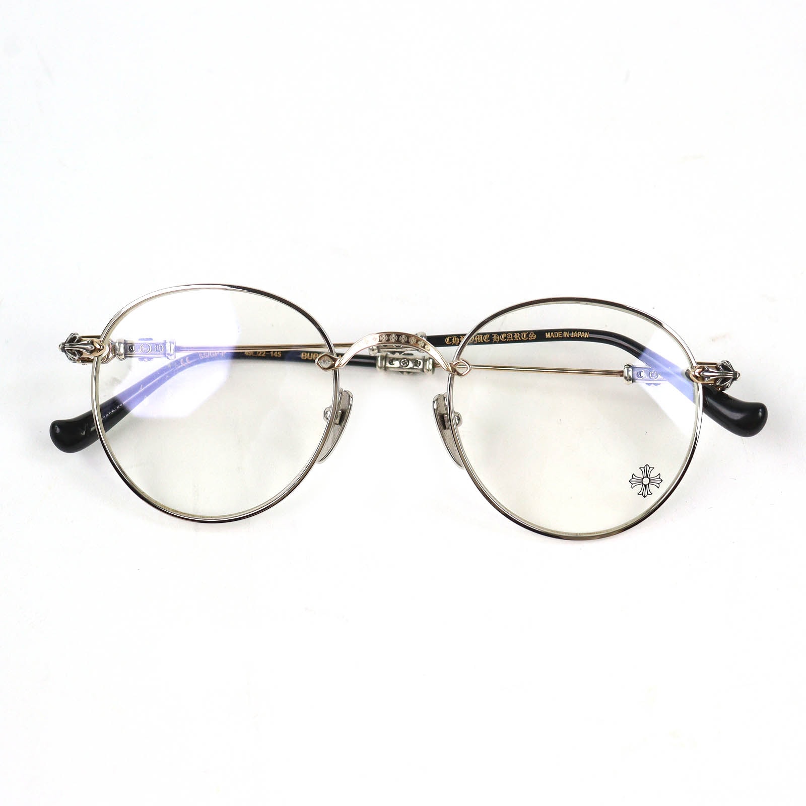 Chrome Hearts BUBBA-A Round Frame Glasses "Silver/Pink Gold/Black"