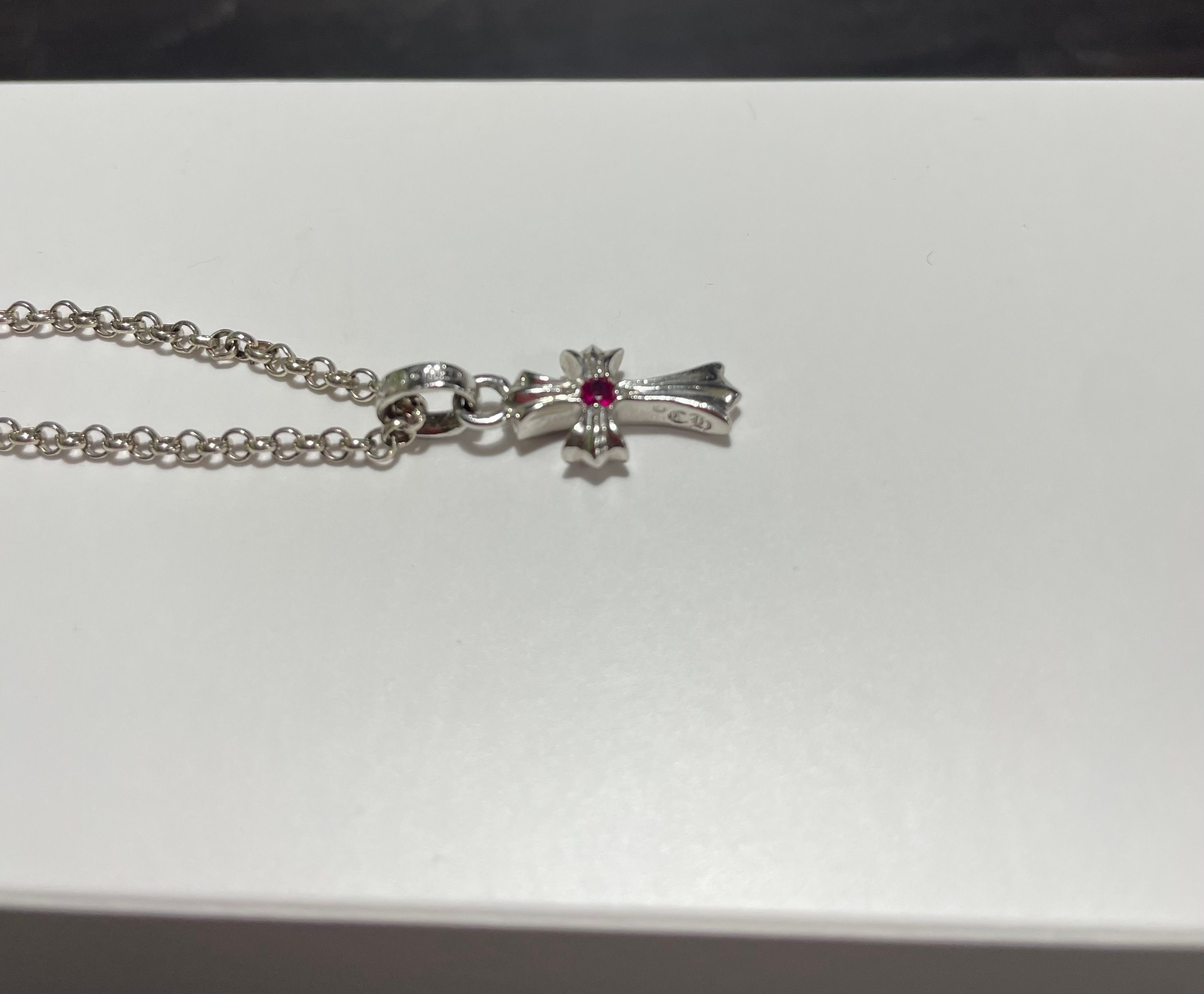 クロムハーツ ベビーファットチャーム 18Kホワイトゴールド ルビー