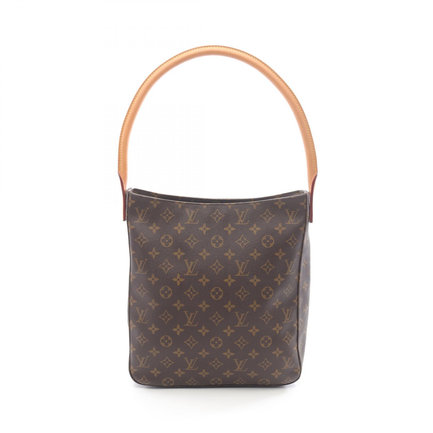 ルイ・ヴィトン LOUIS VUITTON ルーピングGM ショルダーバッグ バッグ PVCコーティングキャンバス レザー モノグラム レディース ブラウン系 M51145 【中古】