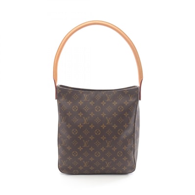 ルイ・ヴィトン LOUIS VUITTON ルーピングGM ショルダーバッグ バッグ PVCコーティングキャンバス レザー モノグラム レディース ブラウン系 M51145 【中古】