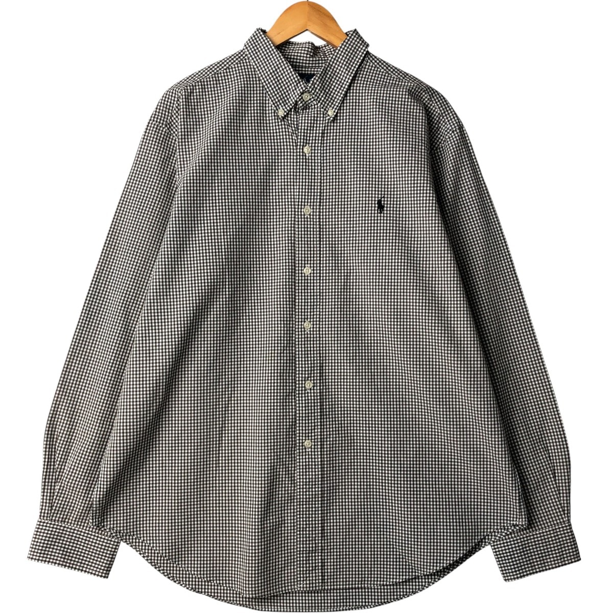 古着 ラルフローレン Ralph Lauren CLASSIC FIT クラシックフィット ギンガムチェック 長袖 ボタンダウンチェックシャツ メンズXL相当/eaa590987