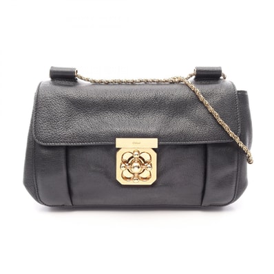 クロエ Chloe エルシー ショルダーバッグ バッグ レザー レディース ブラック系 【中古】